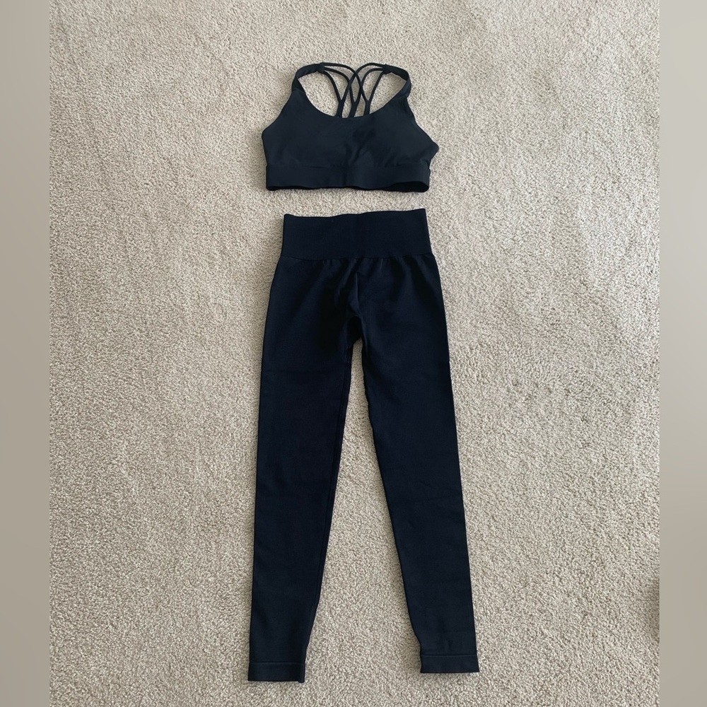 Women's Black Activewear Set